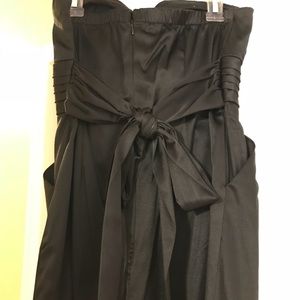Snap strapless dress with pockets